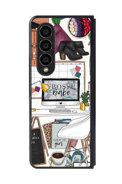 Covernex غطاء حماية لهاتف سامسونج جالاكسي زد فولد 4، مشبك فني من بوس بيب