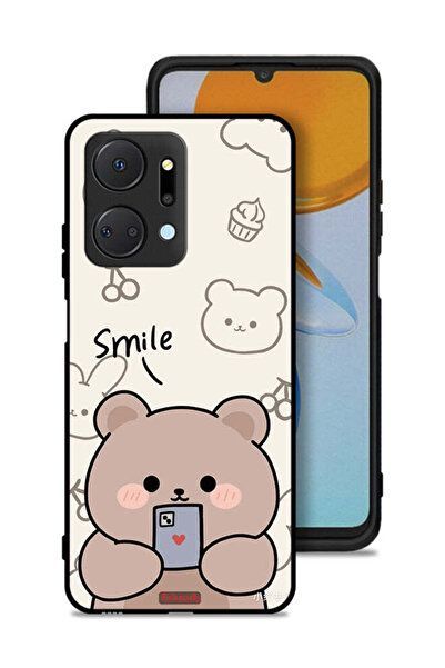 Tolwak غطاء حماية لهاتف Honor X7a بتصميم دب مبتسم