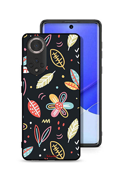 Tolwak غطاء حماية لهاتف Honor 50 بطبعة زهور وأوراق فنية تجريدية