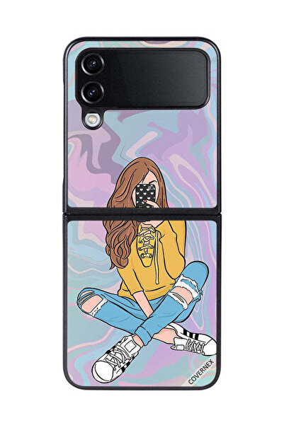 Covernex غطاء حماية لهاتف سامسونج جالاكسي زد فليب 4 - صورة فتاة