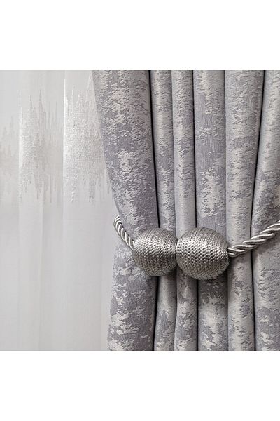 Perdelenoi by Igni Comex Light Grey Sand Curtain 2pcs