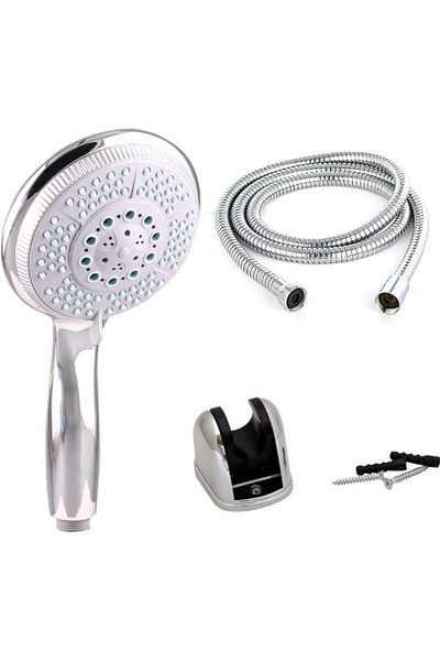Mena Rise Şirinshop Huge 5 Function Large Head Shower Set - High Quality Abs Chrome Covered G1/2 Compliance
