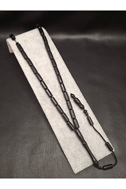 Han Ticarethane Siyah Renk Sistemli Kesme Kesim Toz Kehribar Tesbih