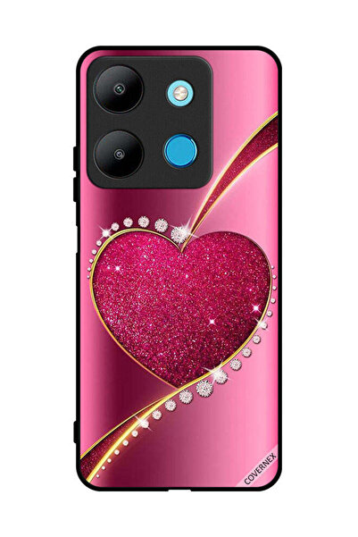Covernex غطاء حماية لهاتف إنفينيكس سمارت 7 - قلب لامع من الألماس