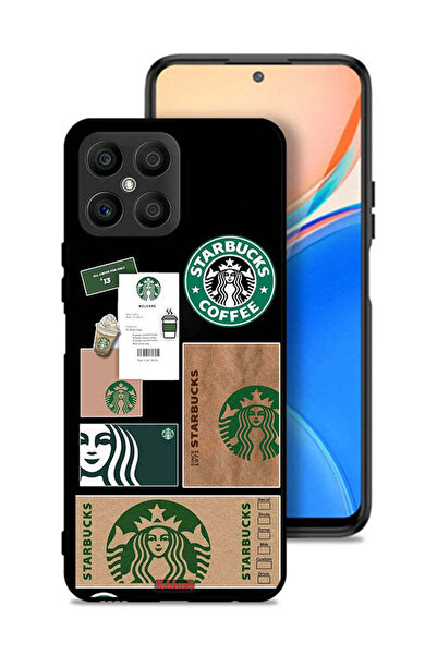 Tolwak غطاء حماية لهاتف Honor X8 4G بملصق ستاربكس