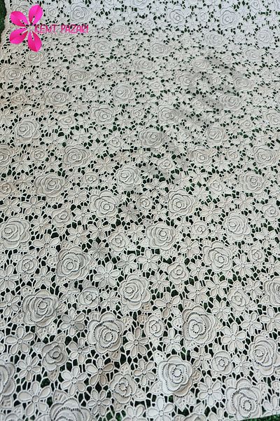 Kent Pazarı Non-Slip White Lace Cover 50X400 (±10-15) cm |   Guipure Shelf Cover - Cover for Table, Cabinet, Drawer