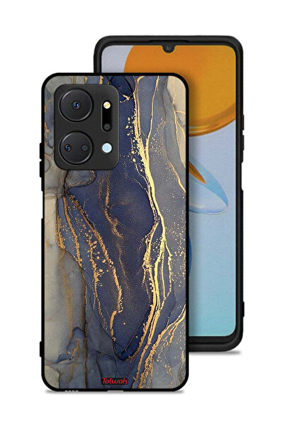 Tolwak غطاء حماية لهاتف Honor X7a بنمط رخامي لامع