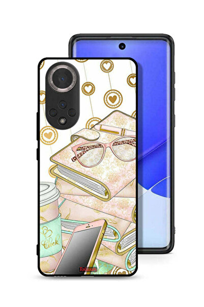 Tolwak غطاء حماية لهاتف Honor 50 مع نظارات على الكتب