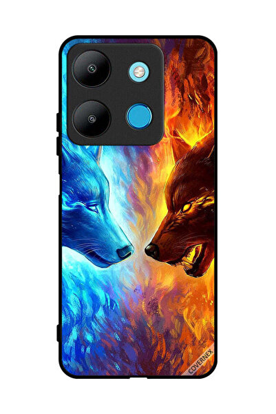 Covernex غطاء حماية لهاتف Infinix Smart 7 Water & Fire Wolf