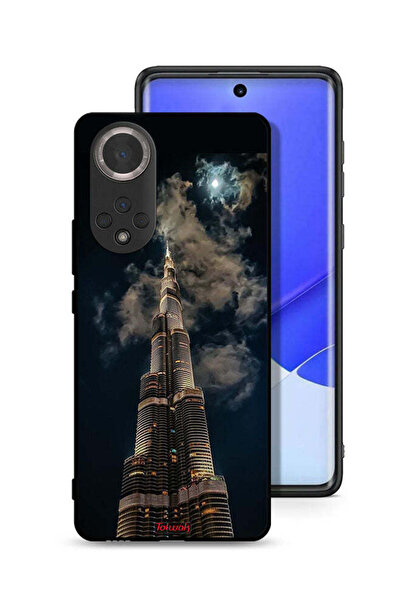 Tolwak غطاء حماية لهاتف Honor 50 بتصميم برج خليفة في الليل