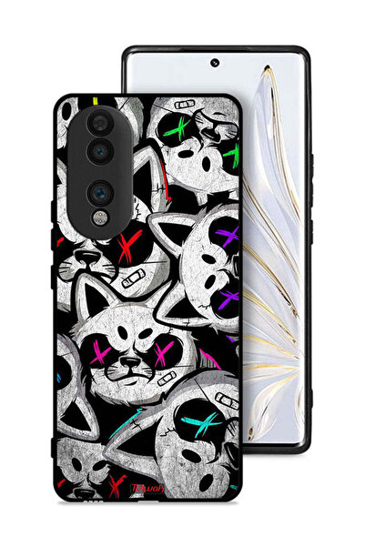 Tolwak غطاء حماية لهاتف Honor 70 بنقشة قطط مارشميلو