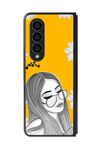 Covernex غطاء حماية لهاتف سامسونج جالاكسي زد فولد 4، تصميم فتاة نظارات