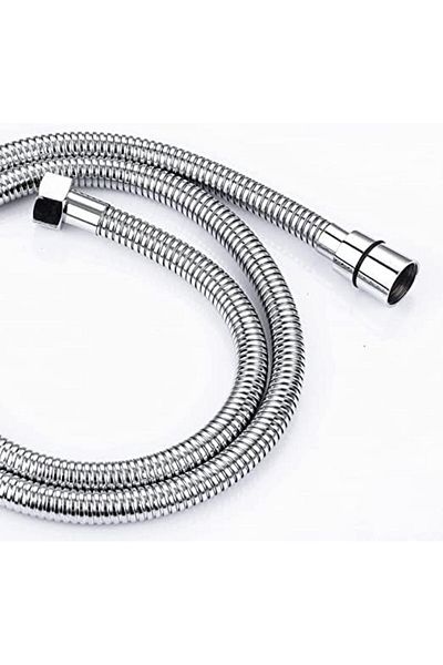 Mena Rise Şirinshop Home Chrome Coated Rope Braided Stainless Shower Hose 150 cm 1108107