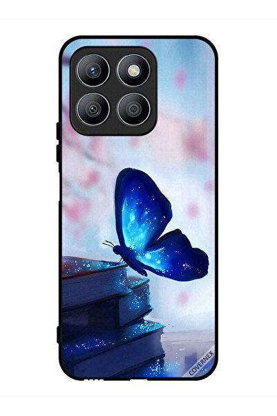 Covernex غطاء حماية لهاتف Honor X8b بتصميم فراشة جالسة على كتاب
