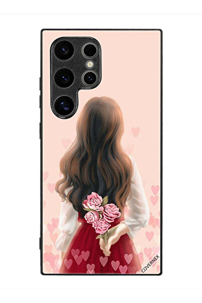 Covernex غطاء حماية لهاتف سامسونج جالاكسي S24 ألترا فتاة تخفي الزهور