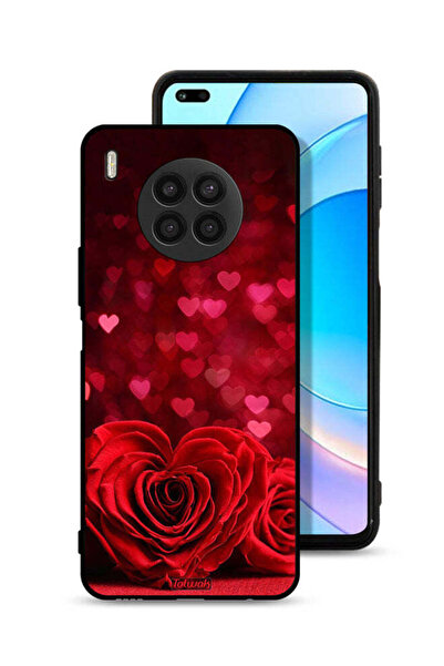 Tolwak غطاء حماية لهاتف هواوي نوفا 8i بتصميم زهور على شكل قلب وفن تجريدي