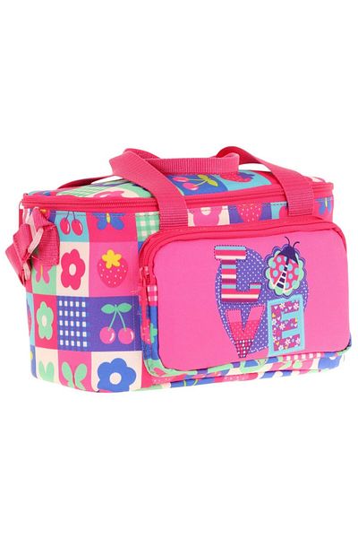 KAUKKO Kids Thermo Thermal Insulated Girl's Love Patterned Pink Lunchbox L7229 (Two Compartments)