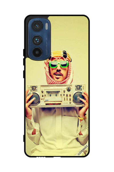 Covernex غطاء حماية لهاتف موتورولا إيدج 30 يحمل جهاز موسيقى عتيق