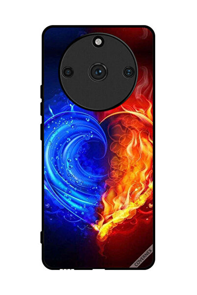 Covernex غطاء حماية لهاتف Realme 11 Pro Plus بخلفية قلب النار والماء
