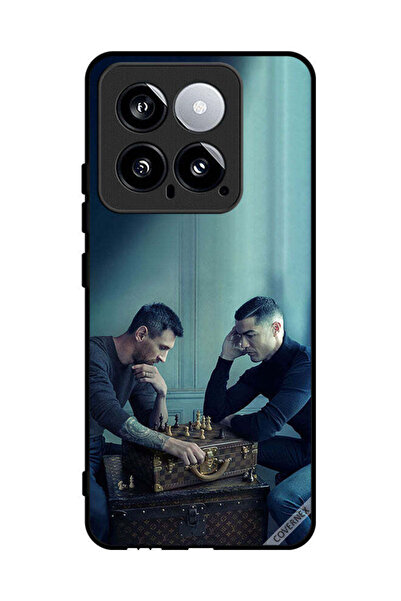 Covernex غطاء حماية لهاتف شاومي 14 ميسي ضد رونالدو يلعبان الشطرنج