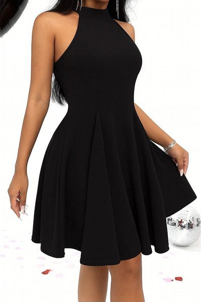 Modayakamoz Women's Off-The-Shoulder Circle Collar Glittering Janjan Crepe Dress