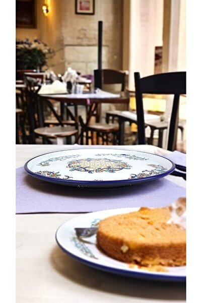 İnci Emaye No. 36 Presentation Serving Plate Tray Supla Cake Plate Serving Plate Dowry Gift ~ 36cm