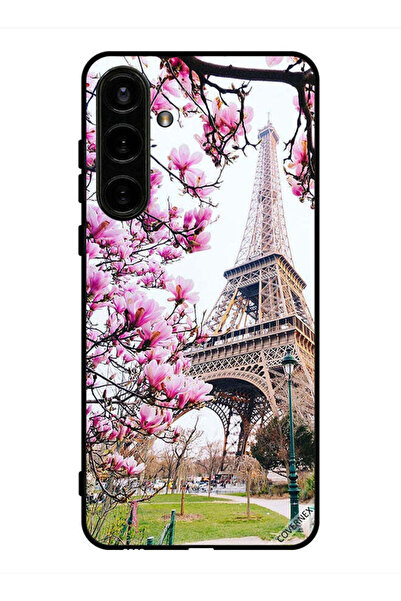 Covernex غطاء حماية لهاتف سامسونج جالاكسي S24 بلس بتصميم زهور وبرج إيفل