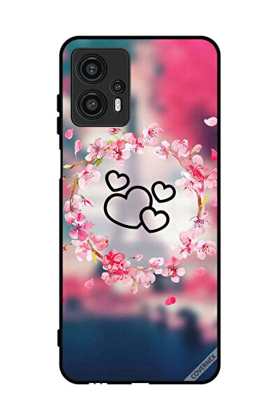 Covernex غطاء حماية لهاتف موتورولا موتو جي 13 - مشبك فني على شكل قلوب