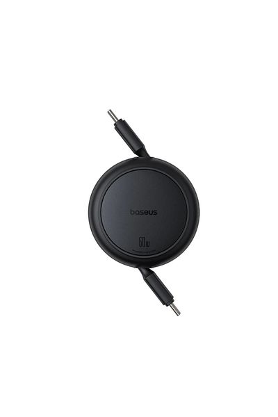 Baseus Retractable Charging / Data Cable Type-C to Type-C, 60W, 1m, Baseus, Free2Pull Mini, Black