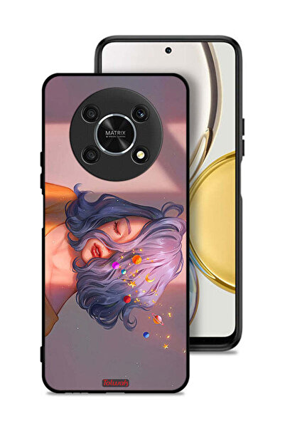 Tolwak غطاء حماية لهاتف Honor X9 5G برسومات فتاة وفضاء