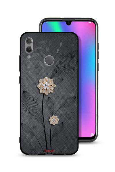 Tolwak غطاء حماية لهاتف Honor 10 Lite برسومات زهور ماسية