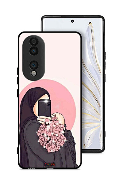 Tolwak غطاء حماية لهاتف Honor 70 مع فن التقاط صور سيلفي أثناء حمل الزهور