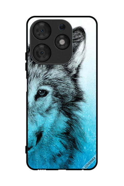 Covernex غطاء حماية لهاتف تكنو سبارك 10 برو - نصف وجه ذئب