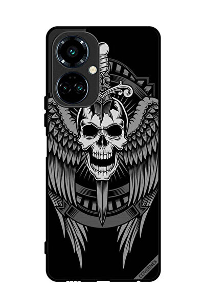 Covernex غطاء حماية لهاتف تكنو كامون 19 - جمجمة وأجنحة نسر