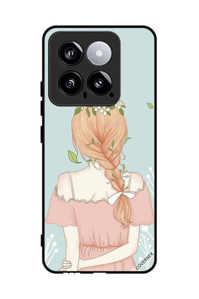 Covernex غطاء حماية لهاتف شاومي 14 بفتاة واقفة بمظهر لطيف