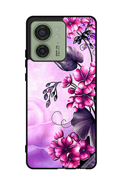 Covernex غطاء حماية لهاتف موتورولا إيدج 40 بخلفية زهور رومانسية