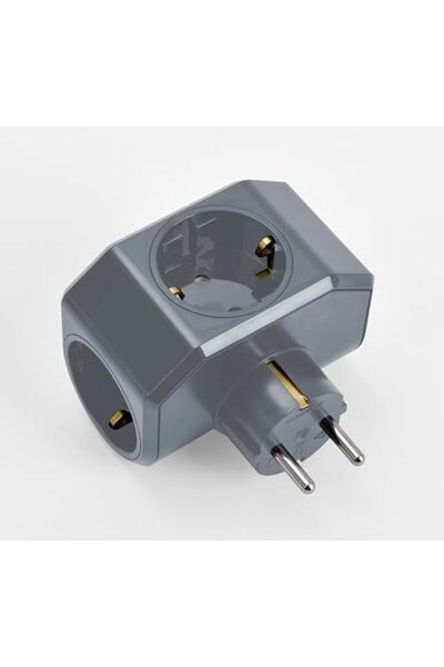 AC BOX Yonca Plus Gray Triple Grounded Socket Ac Box 861931