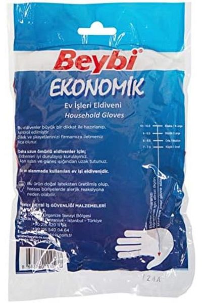 Mena Rise Şirinshop Gjlrtw68_C08937 Economic Cleaning Glove Double, 9/9.5 1108107