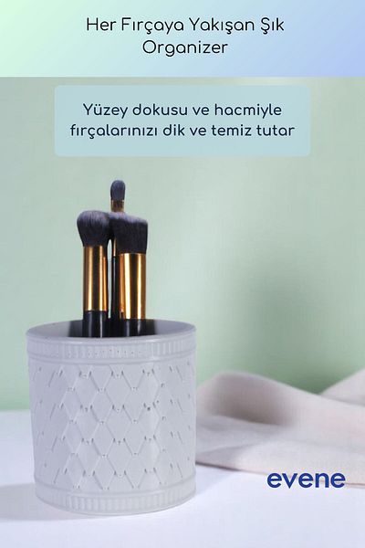 Evene Organizer μακιγιάζ Θήκη για πινέλο μακιγιάζ Organizer Organizer Λευκό Χρώμα Μοντέλο 87