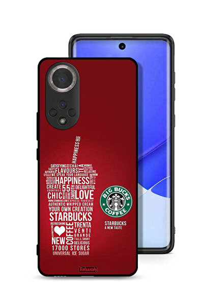 Tolwak غطاء حماية لهاتف Honor 50 بملصق قهوة