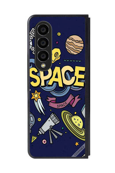 Covernex غطاء حماية لهاتف سامسونج جالاكسي زد فولد 4 برسومات فنية فضائية