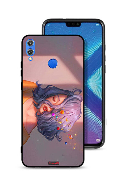 Tolwak غطاء حماية لهاتف Honor 8X برسومات فتاة وفضاء