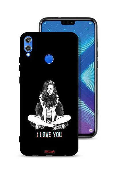 Tolwak غطاء حماية لهاتف Honor 8X برسومات "أحبك"
