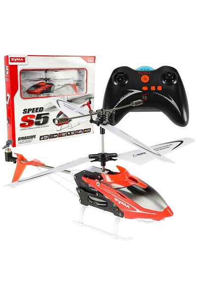 Syma Elicopter RC SYMA S5, 3 canale, stabilizare gyro, rosu, 230x105mm