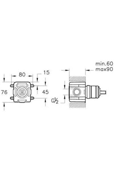 Mena Rise Diyar-Ifırsatshop A42213 Built-In Shower Faucet, Recessed Group - 18.1 X 10.9 X 7.2 cm 10171