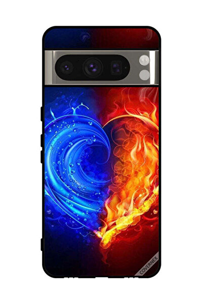 Covernex Protective Case Cover For Google Pixel 8 Pro Fire And Water Heart Wa...