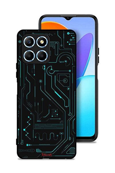 Tolwak غطاء حماية لهاتف Honor X6 - دوائر فنية رقمية - شاشة متعددة