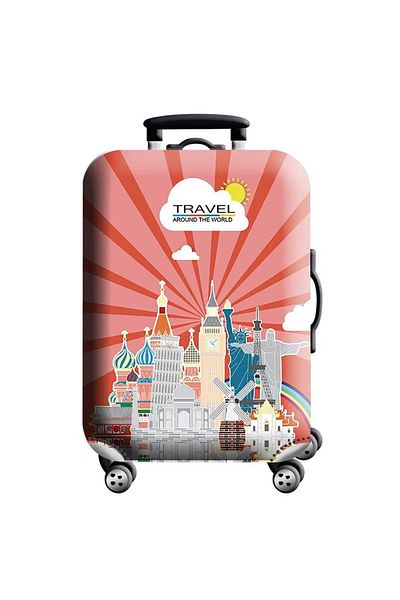 TYBO Trolley protective cover, made of polyester, elastic, hidden zipper closure, size M