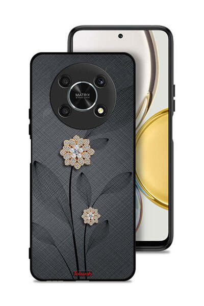 Tolwak غطاء حماية Honor X30 5G بتصميم زهور ماسية