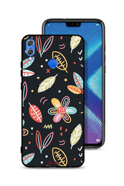 Tolwak غطاء حماية لهاتف Honor 8X بتصميم زهور وأوراق فنية تجريدية